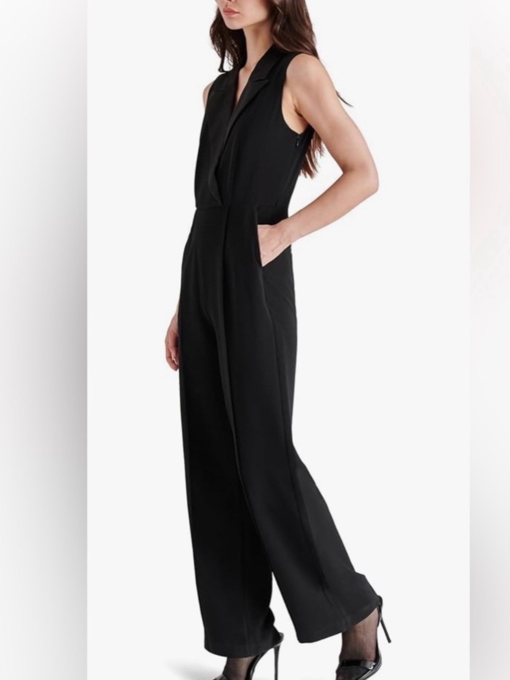 LOFT Black Sleeveless Blazer Jumpsuit - Picture 7 of 8